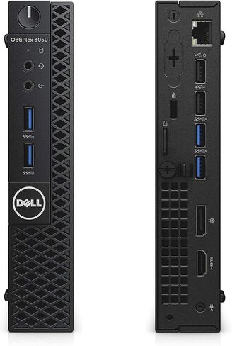 كمبيوتر مكتبي صغير Dell Optiplex 3050، Intel Core i5-6500، ذاكرة الوصول العشوائي DDR4 سعة 8 جيجابايت، SSD 256 جيجابايت، لوحة مفاتيح وماوس، Windows 11 Pro (متجدد) in Kuwait