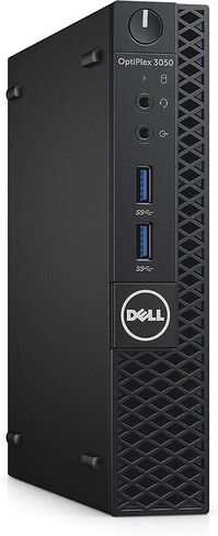 كمبيوتر مكتبي صغير Dell Optiplex 3050، Intel Core i5-6500، ذاكرة الوصول العشوائي DDR4 سعة 8 جيجابايت، SSD 256 جيجابايت، لوحة مفاتيح وماوس، Windows 11 Pro (متجدد) in Kuwait