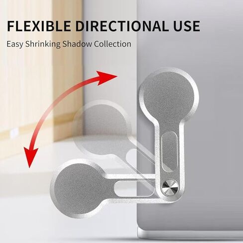2 Pack Magnetic Laptop Phone Mount, Silver Foldable Side Mount Stand Compatible for iPhone 17-12 MagSafe & All Phones, Aluminum Laptop Accessories for Monitor, Desktop, MacBook (Silver) in Saudi Arabia
