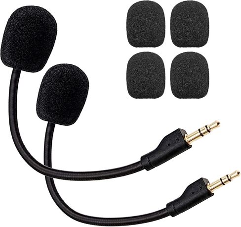 قطعتان من ميكروفون الألعاب البديل - متوافق مع سماعات الألعاب Logitech G PRO X2، وG PRO X Wireless، وG Pro السلكية، قابلة للفصل، وإلغاء الضوضاء المتقدم in Kuwait