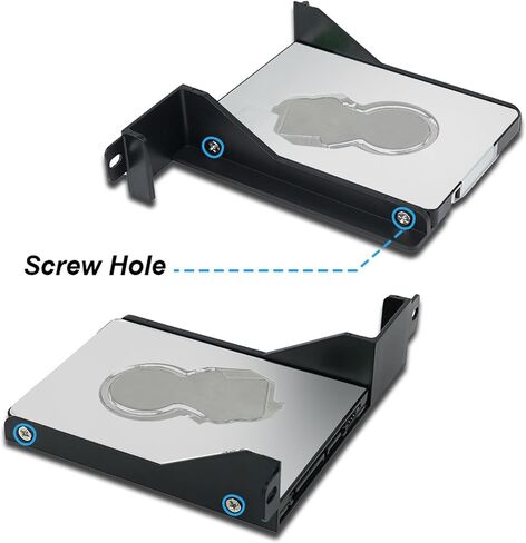 دعامة محرك الأقراص الصلبة مقاس 2.5 بوصة، دعامة تثبيت ABS HDD SSD مع براغي، مناسبة لوحدة تحكم الألعاب السمينة SCPH 30000 و50000 in Kuwait