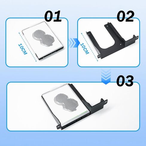 دعامة محرك الأقراص الصلبة مقاس 2.5 بوصة، دعامة تثبيت ABS HDD SSD مع براغي، مناسبة لوحدة تحكم الألعاب السمينة SCPH 30000 و50000 in Kuwait