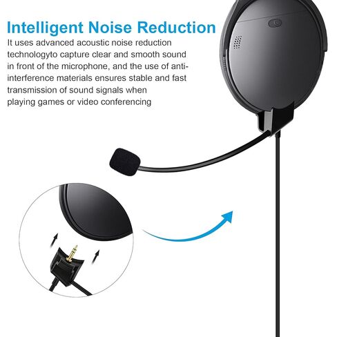 QC45 Microphone with Mute Switch Compatible with Bose Quietcomfort 45 Noise Cancelling Headphones for PC, Laptop, PS4, PS5, Xbox One Controller in Saudi Arabia