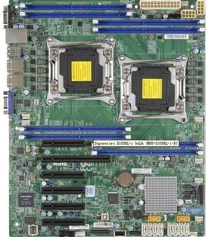 اللوحة الأم سوبر مايكرو سوبرمايكرو MBD-X10DRL-I-B LGA2011 E5-2600v3 C612 DDR4 PCI-Express SATA ATX Brown Box (Super MicroMBD-X10DRL-I-B) in Kuwait