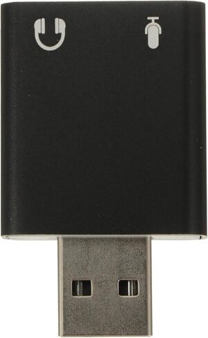 NUOBESTY External USB 7.1 Stereo Sound Card Adapter Aluminum Drive-Free Audio Adapter for PC Laptop Streaming and Karaoke with Microphone and Headphone Port, Black in Saudi Arabia