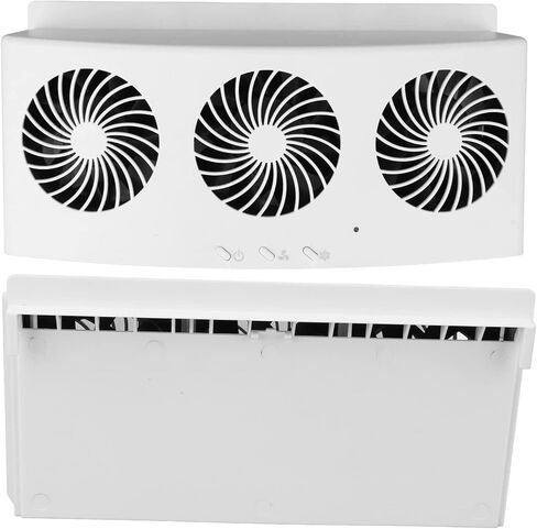 Car Exhaust Fan, 3 Cooler Car Auto Front Rear Window Air Vent Exhaust Fan Car Ventilator, USB Powered Air Purifiers Vehicle Radiator Vent, Energy Saving Exhaust Fan for All Cars (White) in Saudi Arabia