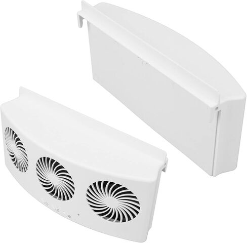Car Exhaust Fan, 3 Cooler Car Auto Front Rear Window Air Vent Exhaust Fan Car Ventilator, USB Powered Air Purifiers Vehicle Radiator Vent, Energy Saving Exhaust Fan for All Cars (White) in Saudi Arabia