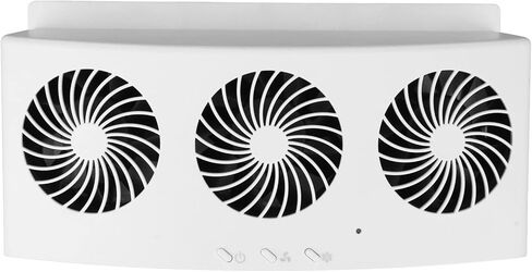 Car Exhaust Fan, 3 Cooler Car Auto Front Rear Window Air Vent Exhaust Fan Car Ventilator, USB Powered Air Purifiers Vehicle Radiator Vent, Energy Saving Exhaust Fan for All Cars (White) in Saudi Arabia