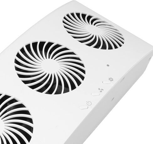 Car Exhaust Fan, 3 Cooler Car Auto Front Rear Window Air Vent Exhaust Fan Car Ventilator, USB Powered Air Purifiers Vehicle Radiator Vent, Energy Saving Exhaust Fan for All Cars (White) in Saudi Arabia
