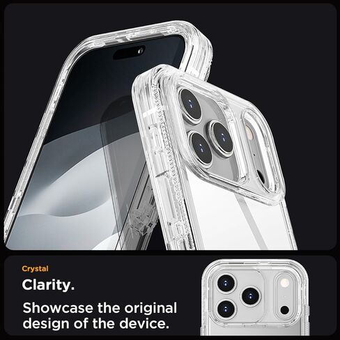 حافظة AICase لهاتف iPhone 17 Pro Max شفافة 3 في 1، شديدة التحمل، حماية من السقوط، جسم كامل متين مقاوم للصدمات/الغبار، طبقة ثلاثية شفافة، حماية عسكرية متينة لهاتف iPhone 17 ProMax 6.9"_1 in Kuwait