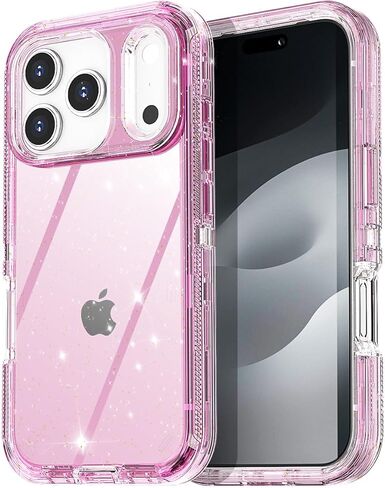 حافظة AICase لهاتف iPhone 17 Pro Max شفافة 3 في 1، شديدة التحمل، حماية من السقوط، جسم كامل متين مقاوم للصدمات/الغبار، طبقة ثلاثية شفافة، حماية عسكرية متينة لهاتف iPhone 17 ProMax 6.9"_1 in Kuwait