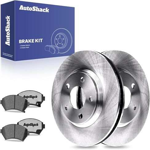 AutoShack 11.93" (303 mm) Front Vented Brake Rotors + Ceramic Brake Pads Replacement for 1997-2005 Cadillac DeVille 1997-2004 Buick Park Avenue 2000-2005 Chevrolet Impala 6-PC Brake Kit in Saudi Arabia
