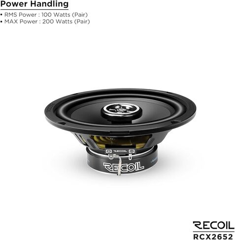 RECOIL RCX2652 مكبرات صوت للسيارة محورية 6.5 بوصة نظام ثنائي الاتجاه in Kuwait