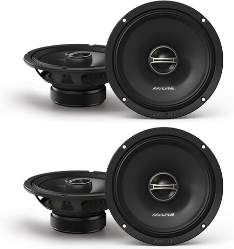 Alpine EL-E65-G 6.5-Inch 2-Way Coaxial Speakers with Grille Bundle, 4 Speakers in Saudi Arabia