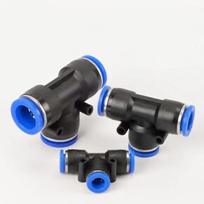 Push to Connect Tee Fitting 3 Way T Shape Quick Push Lock Adapter 8pcs (4mm or 5/32")