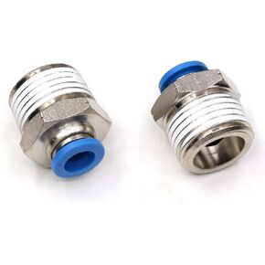 8mm to 1/2 Inch NPT Male Push to Connect Fittings Air Fittings,CEKER 8mm Tube Fittings Quick Connect Air Compressor Fittings Push in Pneumatic Connector Fitting For 3D Printer 2Packs
