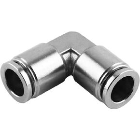 Beduan Push to Connect Fitting Elbow, 3/8" Tube OD 304 Stainless Steel 90 Degree Quick Connect Adapter Union Splicer Joiner Mender
