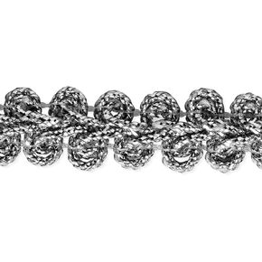 Trims by The Yard Draya Metallic Woven Braid Trim, 3/8-Inch Versatile Trim for Sewing, Washable Decorative Trim for Costumes, Home Decor, Upholstery, 20-Yard Cut, Silver
