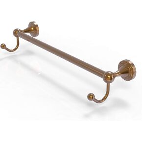 Allied Brass SG-41-18-HK Sag Harbor Collection 18 Inch Integrated Hooks Towel Bar, 18", Brushed Bronze