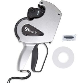 SBLabeler Date Gun/One Line Date Gun and Labels/Pre-Loaded Roll of White Labels and Instruction Sheet