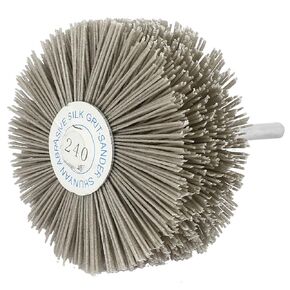 uxcell 6mm Shank 82mm Dia Head 240 Grit Abrasive Nylon Wheel Brush Grinding Tool