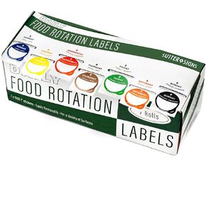 Day Dots Food Labels | 1" Date Dot Stickers for Food Containers, 7000 Labels with Dispenser Box