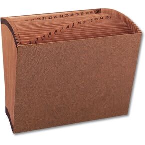 1InTheOffice Expanding File Folder 31 Sections, Accordion File Organizer, Numerical Open Top Pocket Expanding File Folder, Letter Size