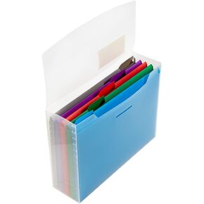 مجلدات الأكورديون من JAM PAPER - ملف بلاستيكي قابل للتوسيع 13 جيبًا - حجم الحروف - 9 × 13 - شفاف - يُباع بشكل فردي