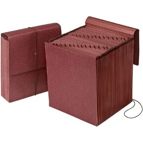 Pendaflex Vertical Reinforced Daily 1-31 /31 Pocket Reinforced Expanding File, Letter Size, 1 Each (14004),Red Fiber