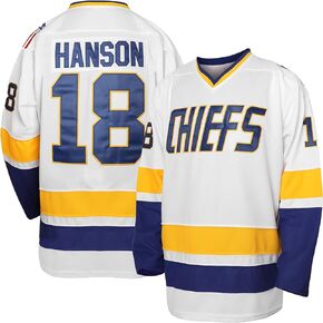 جيرسي هانسون براذرز، تشارلزتاون تشيفز 16،17،18 قميص فيلم هوكي الجليد Slap Shot