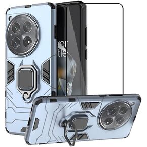 حافظة CNPUTAO لهاتف Oneplus 12 5G بمسند مع واقي شاشة من الزجاج المقوى، غطاء هاتف هجين عالي التحمل بطبقة مزدوجة مضادة للخدش، أزرق in Kuwait