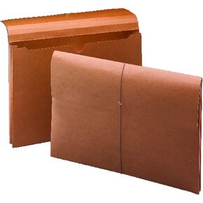 Smead 100% Recycled Expanding File Wallet with Flap and Cord Closure, 2" Expansion, Letter Size, Redrope, 10 per Box (77170)