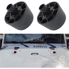Timilge Hood Stop Support Rubber Hood Bumper Rest for Wrangler JK 2007-2017 Rubber Bumper Cushion (2 Pack)