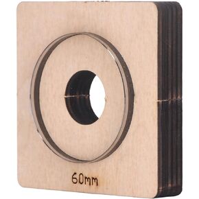 Tgoon Leather Cutting Dies Punching Tool, Alloy Steel High Density 60mm Diameter Clean Line Round Shape Leather Punch Die for DIY Processing, Wooden Die Cutting Leather Mold