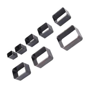 8PCS Leather Die Cutter Tool Cutting Mold Punching Die,Steel Leather Die Rectangle Shape Cutter Hollow High Carbon Punching Tool for Handmade DIY Leather Craft