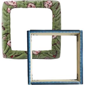 19.7"*19.7" Rug Hooking Frame, Punch Needle Frame, Gripper Strip Frame,Cross Stitch Hoop, with Frame Cover (Green)