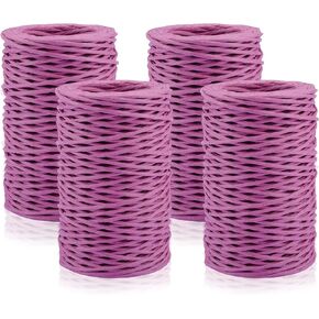 Floral Wire, 218 Yard Floral Wire Vine Wire Floral Bind Rustic Style Craft Wire Flower Crown Wrapped Rope,Artificial Flower Making, DIY Projects, Wedding Decorating (54 Yard Each Roll) (Brown)