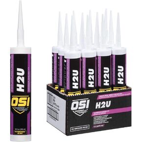 OSI H2U High Performance Window, Door, Siding and Trim Sealant, 10 Ounce Cartridge, White 001, Case of 12