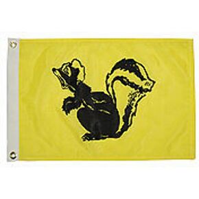 Taylor Made Products 1718 Skunk Boat Flag (12" x 18") Black