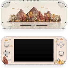 Tacky design Mountains Skin Compatible with Nintendo Switch lite, Beige Pastel Color Compatible with Switch lite Stickers Vinyl 3m Decal Cute Full wrap Cover