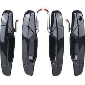 JDMON Compatible with Exterior Door Handle 4Pcs Front & Rear Driver & Passenger Side Chevy Silverado Tahoe Suburban GMC Sierra Yukon Cadillac Escalade Pickup SUV 2007-2013 Replaces 20828237, 20954796