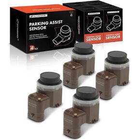 A-Premium 4-PC Reverse Backup Parking Assist Sensor Compatible with Select BMW Models - 528i, 528i xDrive, 535d, 535d xDrive, 535i, 535i GT, 535i xDrive, 550i, 550i GT, X3, 640i, 640i Gran Coupe