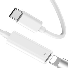 COOYA USB-C to Pencil Adapter for Apple Pencil 1st Gen,3.3ft USB C to Pencil Chager Adapter Special for iPad 10th Charging/Pairing with iPencil 1st, USB Type-C Male to Lightning Female Cable Connector
