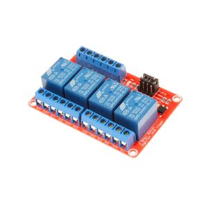 NOYITO 4 Channel Relay Module High Low Level Trigger with Optocoupler Isolation Load DC 30V AC 250V 10A for PLC Automation Equipment Control Industrial Control (4-Channel 5V)