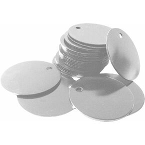 Round Aluminum Bulk Blank Tags (35mm 1.37") Stamping Blanks Engraving Blanks Great for Pet ID Tags Luggage Tags Kennel DIY Crafts (Black 25 pcs.)