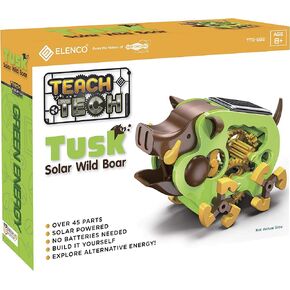 مجموعة بناء Teach Tech Tusk Wild Boar Solar Robot Crawler STEM للأطفال من سن 8 سنوات فما فوق