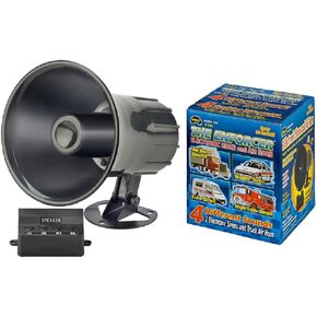 Wolo (365) The Enforcer Siren وAir Horn - 3 صفارات إنذار للطوارئ، 1 صوت بوق هوائي للشاحنة