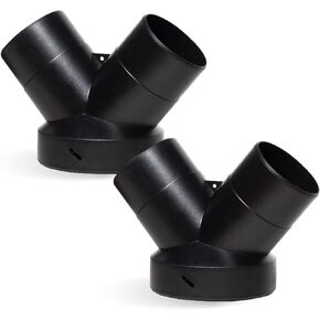 POWERTEC 70189-P2 Dust Collector Y-Fitting | 6-Inch to 4-Inch Hose Reducer for Woodworking Dust Collection System, 2 PK