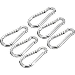 PATIKIL Snap Hooks, Stainless Steel Spring Snap Hook M7 Metal Snap Clips Connector Large Buckle for Hammock Swing