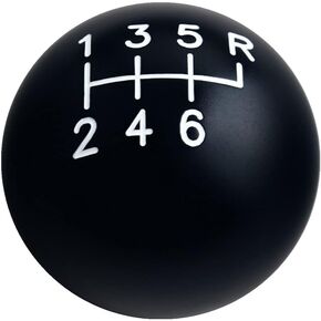 DEWHEL Black/White Inlay 200 Grams Weighted Aluminum Shift Knob 6 Speed Short Throw Shifter M10X1.5 M12X1.25 M10X1.25 M8X1.25 Reverse Upper Right